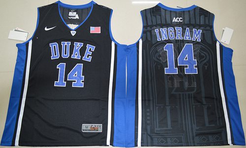 Blue Devils #14 Brandon Ingram Black Basketball Elite V Neck Stitched NCAA Jersey Blue Devils #14 Brandon Ingram Black Basketball Elite V Neck Stitched NCAA Jersey