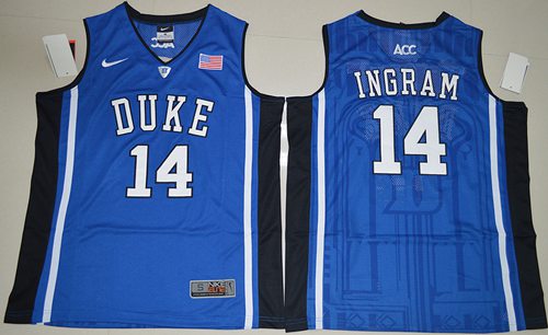 Blue Devils #14 Brandon Ingram Royal Blue Basketball Elite V Neck Customized Stitched NCAA Jersey