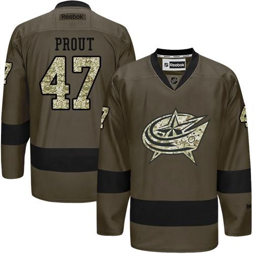 Blue Jackets #47 Dalton Prout Green Salute to Service Stitched NHL Jersey Blue Jackets #47 Dalton Prout Green Salute to Service Stitched NHL Jersey