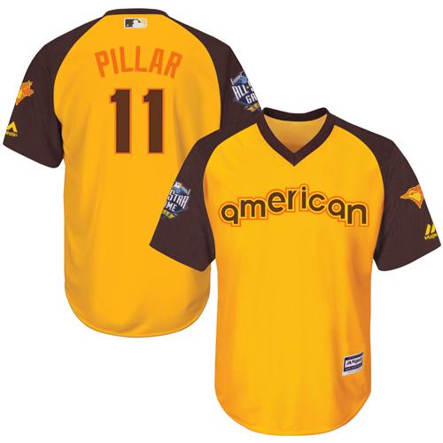 Blue Jays #11 Kevin Pillar Gold 2016 All-Star American League Stitched Youth MLB Jersey Blue Jays #11 Kevin Pillar Gold 2016 All-Star American League Stitched Youth MLB Jersey