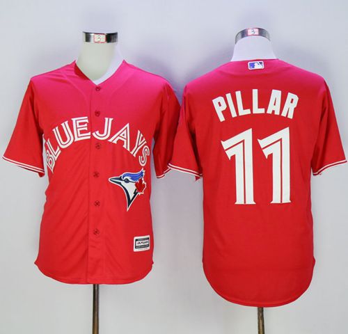 Blue Jays #11 Kevin Pillar Red New Cool Base 40th Anniversary Stitched MLB Jersey Blue Jays #11 Kevin Pillar Red New Cool Base 40th Anniversary Stitched MLB Jersey
