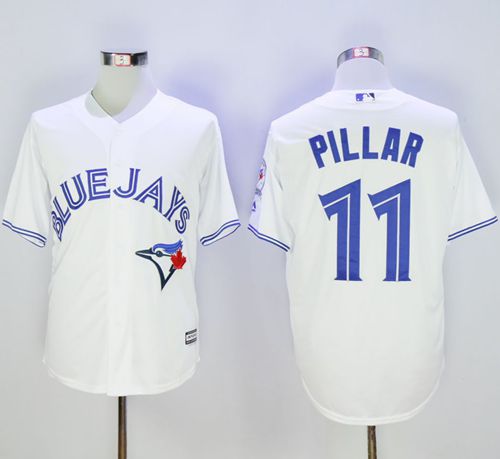 Blue Jays #11 Kevin Pillar White New Cool Base 40th Anniversary Stitched MLB Jersey Blue Jays #11 Kevin Pillar White New Cool Base 40th Anniversary Stitched MLB Jersey