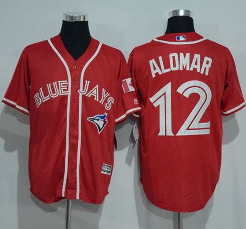 Blue Jays #12 Roberto Alomar Red New Cool Base Canada Day Stitched MLB Jersey Blue Jays #12 Roberto Alomar Red New Cool Base Canada Day Stitched MLB Jersey