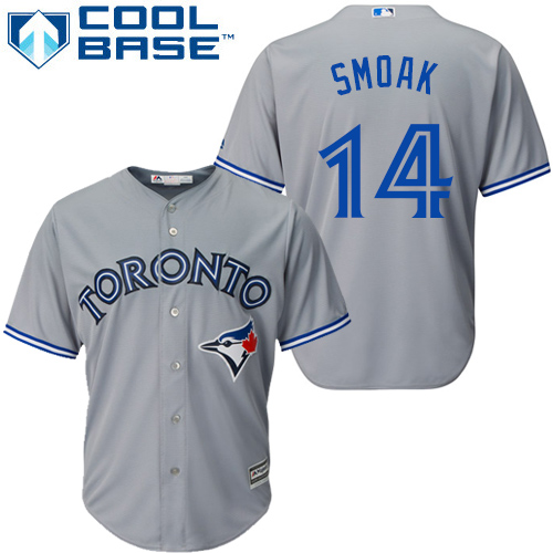 Blue Jays #14 Justin Smoak Grey New Cool Base Stitched Baseball Jersey Blue Jays #14 Justin Smoak Grey New Cool Base Stitched Baseball Jersey