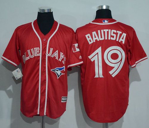 Blue Jays #19 Jose Bautista Red New Cool Base Canada Day Stitched MLB Jersey Blue Jays #19 Jose Bautista Red New Cool Base Canada Day Stitched MLB Jersey