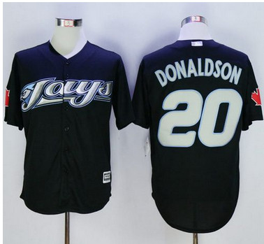 Blue Jays #20 Josh Donaldson Black New Cool Base Stitched MLB Jersey