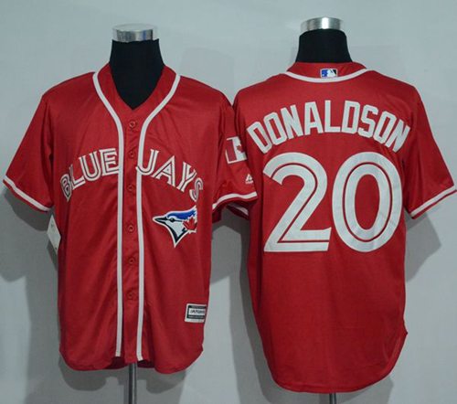 Blue Jays #20 Josh Donaldson Red New Cool Base Canada Day Stitched MLB Jersey Blue Jays #20 Josh Donaldson Red New Cool Base Canada Day Stitched MLB Jersey