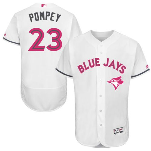 Blue Jays #23 Dalton Pompey White Flexbase Authentic Collection 2016 Mother's Day Stitched MLB Jersey Blue Jays #23 Dalton Pompey White Flexbase Authentic Collection 2016 Mother's Day Stitched MLB Jersey