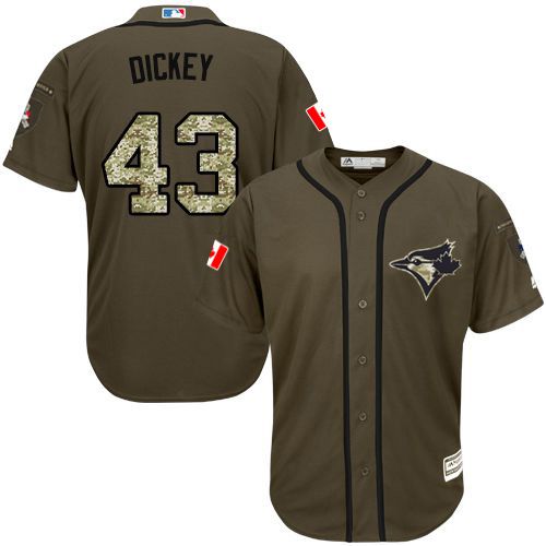 Blue Jays #43 R.A. Dickey Green Salute to Service Stitched MLB Jersey Blue Jays #43 R.A. Dickey Green Salute to Service Stitched MLB Jersey