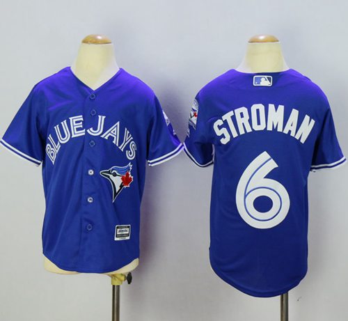 Blue Jays #6 Marcus Stroman Blue Cool Base Stitched Youth MLB Jersey Blue Jays #6 Marcus Stroman Blue Cool Base Stitched Youth MLB Jersey