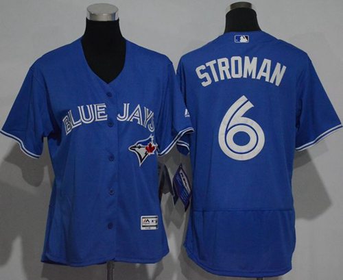 Blue Jays #6 Marcus Stroman Blue Flexbase Authentic Women's Stitched MLB Jersey Blue Jays #6 Marcus Stroman Blue Flexbase Authentic Women's Stitched MLB Jersey
