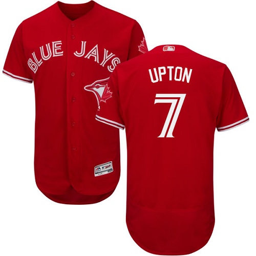 Blue Jays #7 B.J. Upton Red Flexbase Authentic Collection Canada Day Stitched MLB Jersey Blue Jays #7 B.J. Upton Red Flexbase Authentic Collection Canada Day Stitched MLB Jersey