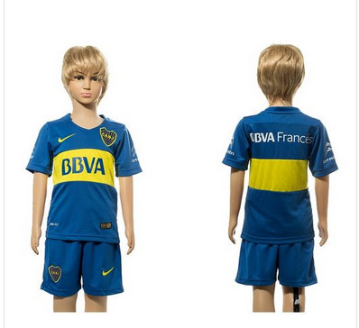 Boca Juniors Blank Home Kid Soccer Club Jersey