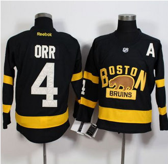 Boston Bruins #4 Bobby Orr Black 2016 Winter Classic Stitched NHL Jersey