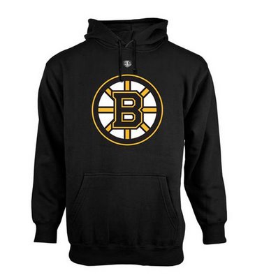 Boston Bruins Old Time Hockey Big Logo with Crest Pullover Hoodie Black