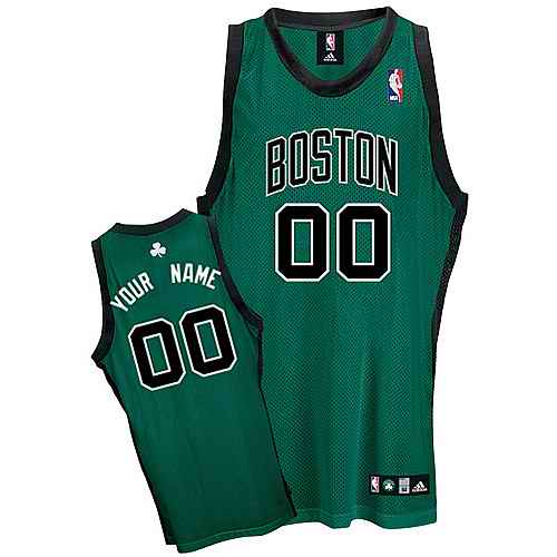 Boston Celtics Custom Green Black Number Alternate Jersey