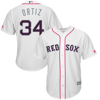Boston Red Sox David Ortiz Majestic Fashion Stars & Stripes Cool Base Player Jersey - White