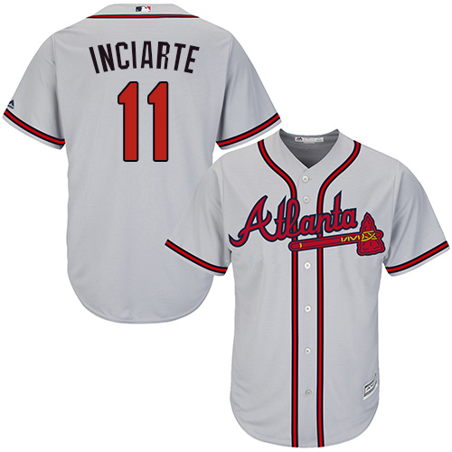 Braves #11 Ender Inciarte Grey Cool Base Stitched Youth MLB Jersey Braves #11 Ender Inciarte Grey Cool Base Stitched Youth MLB Jersey