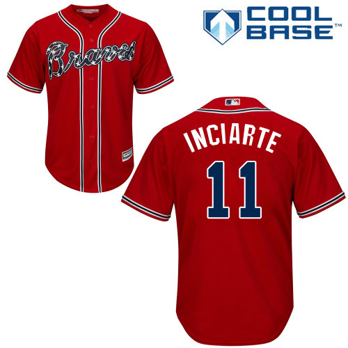 Braves #11 Ender Inciarte Red Cool Base Stitched Youth MLB Jersey Braves #11 Ender Inciarte Red Cool Base Stitched Youth MLB Jersey