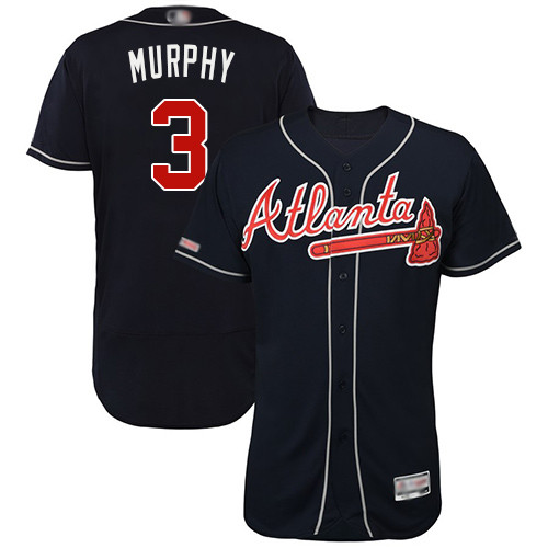 Braves #3 Dale Murphy Navy Blue Flexbase Authentic Collection Stitched Baseball Jersey Braves #3 Dale Murphy Navy Blue Flexbase Authentic Collection Stitched Baseball Jersey