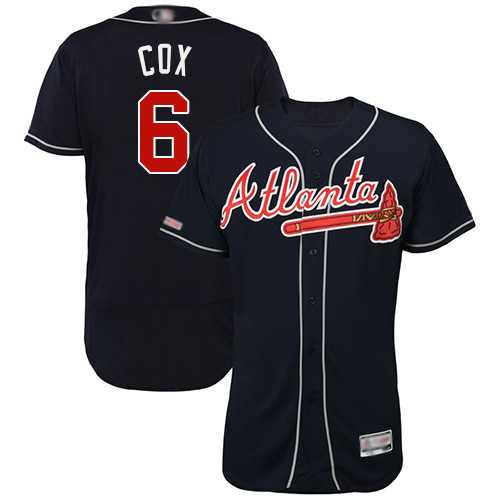 Braves #6 Bobby Cox Navy Blue Flexbase Authentic Collection Stitched Baseball Jersey Braves #6 Bobby Cox Navy Blue Flexbase Authentic Collection Stitched Baseball Jersey