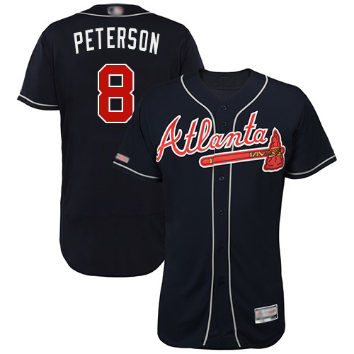 Braves #8 Jace Peterson Navy Blue Flexbase Authentic Collection Stitched Baseball Jersey Braves #8 Jace Peterson Navy Blue Flexbase Authentic Collection Stitched Baseball Jersey