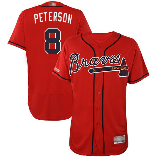 Braves #8 Jace Peterson Red Flexbase Authentic Collection Stitched Baseball Jersey Braves #8 Jace Peterson Red Flexbase Authentic Collection Stitched Baseball Jersey