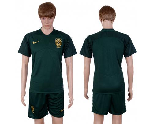 Brazil Blank Away Soccer Country Jersey