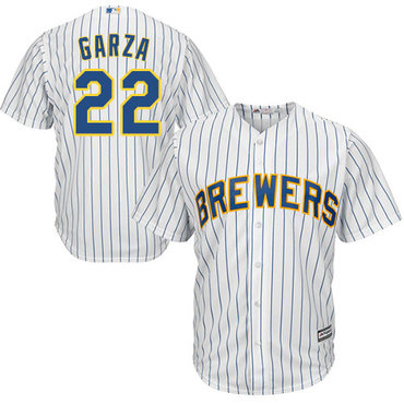 Brewers #22 Matt Garza White Strip Cool Base Stitched Youth MLB Jersey Brewers #22 Matt Garza White Strip Cool Base Stitched Youth MLB Jersey
