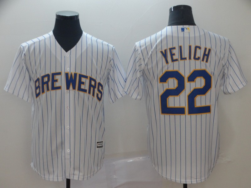 Brewers 22 Christian Yelich White Cool Base Jersey Brewers 22 Christian Yelich White Cool Base Jersey