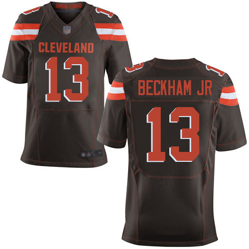 Browns #13 Odell Beckham Jr Brown Team Color Men's Stitched Football New Elite Jersey