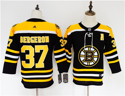 Bruins #37 Patrice Bergeron Black Women Adidas Jersey