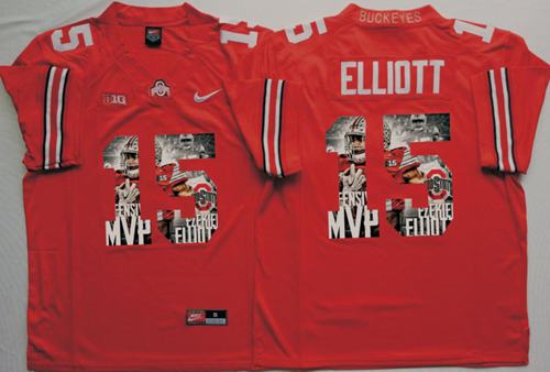 Buckeyes #15 Ezekiel Elliott Red Player Fashion Stitched NCAA Jersey Buckeyes #15 Ezekiel Elliott Red Player Fashion Stitched NCAA Jersey