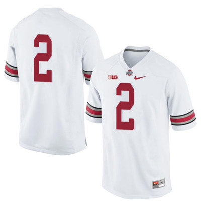 Buckeyes #2 J.K. Dobbins White CustomizedStitched NCAA Jersey