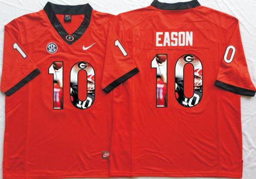 Bulldogs #10 Jacob Eason Red Player Fashion Stitched NCAA Jersey Bulldogs #10 Jacob Eason Red Player Fashion Stitched NCAA Jersey