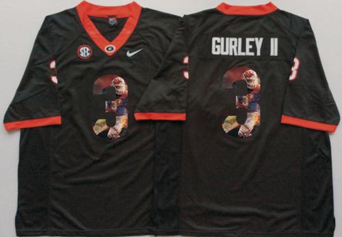 Bulldogs #3 Todd Gurley II Black Player Fashion Stitched NCAA Jersey Bulldogs #3 Todd Gurley II Black Player Fashion Stitched NCAA Jersey