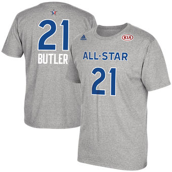 Bulls #21  Jimmy Butler adidas 2017 All-Star Game Name & Number T-Shirt - Gray