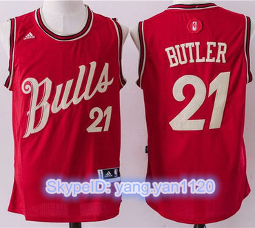 Bulls #21 Jimmy Butler Red 2015-2016 Christmas Day Stitched NBA Jersey Bulls #21 Jimmy Butler Red 2015-2016 Christmas Day Stitched NBA Jersey