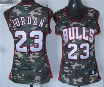 Bulls #23 Michael Jordan Camo Stealth Collection Women's Stitched NBA Jersey Bulls #23 Michael Jordan Camo Stealth Collection Women's Stitched NBA Jersey