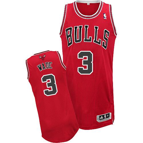 Bulls #3 Dwyane Wade Red Stitched NBA Jersey Bulls #3 Dwyane Wade Red Stitched NBA Jersey