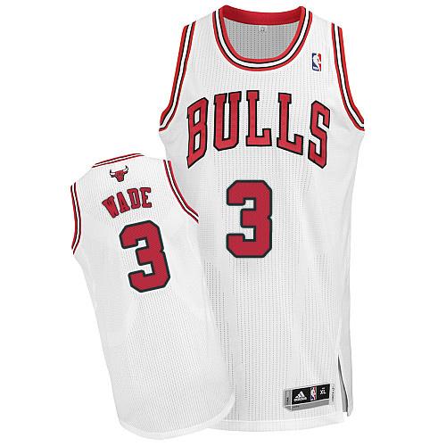 Bulls #3 Dwyane Wade White Stitched NBA Jersey Bulls #3 Dwyane Wade White Stitched NBA Jersey