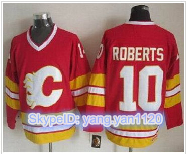 Calgary Flames #10 Gary Roberts Red CCM Throwback Stitched NHL Jersey
