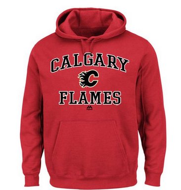 Calgary Flames Majestic Heart & Soul Hoodie Red