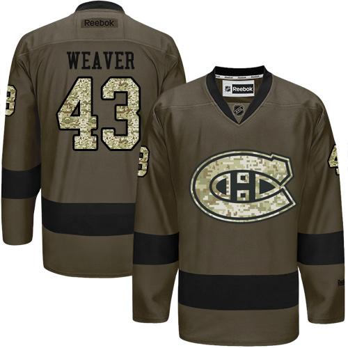 Canadiens #43 Mike Weaver Green Salute to Service Stitched NHL Jersey Canadiens #43 Mike Weaver Green Salute to Service Stitched NHL Jersey