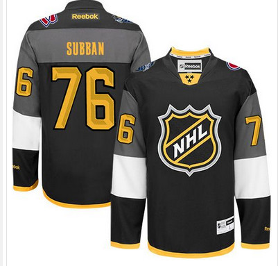 Canadiens #76 P.K Subban Black 2016 All Star Stitched NHL Jersey