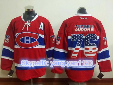 Canadiens #76 P.K Subban Red USA Flag Fashion Stitched NHL Jersey Canadiens #76 P.K Subban Red USA Flag Fashion Stitched NHL Jersey