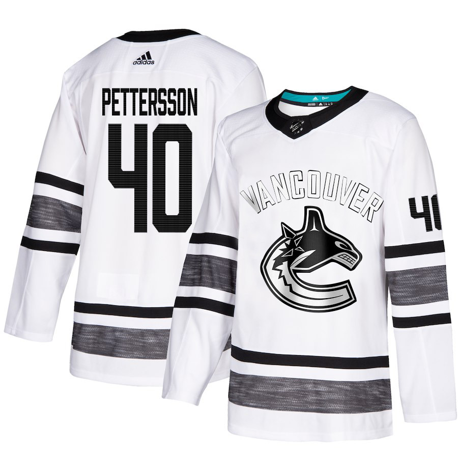 Canucks #40 Elias Pettersson White Authentic 2019 All-Star Youth Stitched Hockey Jersey