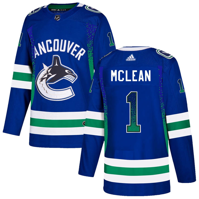 Canucks 1 Kirk McLean Blue Drift Fashion Adidas Jersey Canucks 1 Kirk McLean Blue Drift Fashion Adidas Jersey