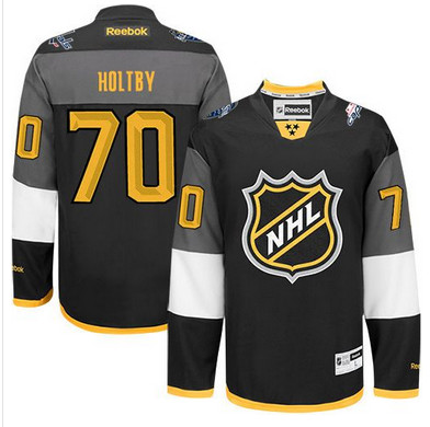 Capitals #70 Braden Holtby Black 2016 All Star Stitched NHL Jersey
