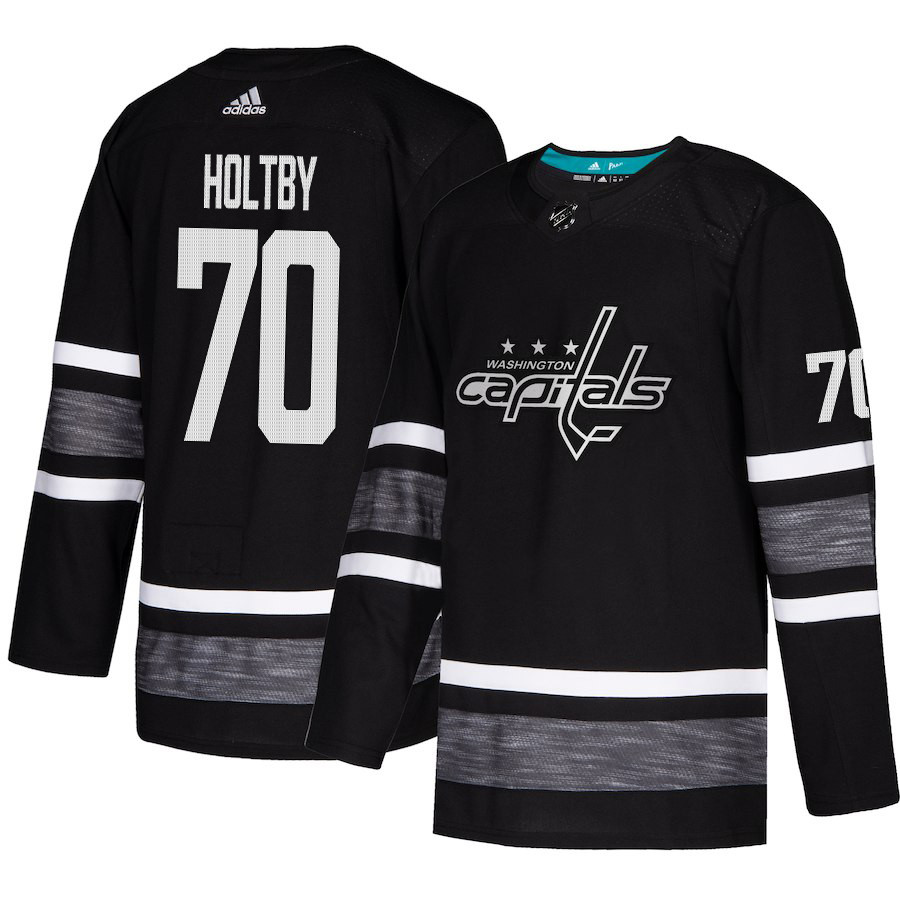 Capitals #70 Braden Holtby Black Authentic 2019 All-Star Stitched Youth Hockey Jersey